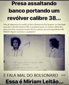 Miriam Leitão presa em 1968 por assalto ao Banespa