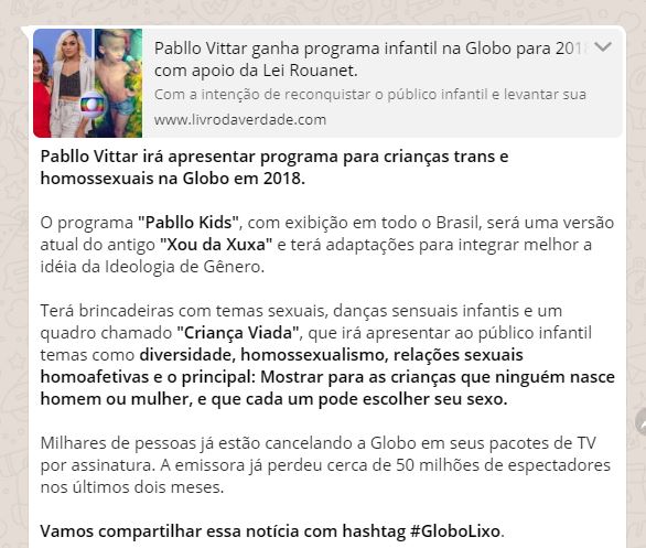 Repórter da Globo causa polêmica ao fazer postagem depreciativa sobre  Pabblo Vittar